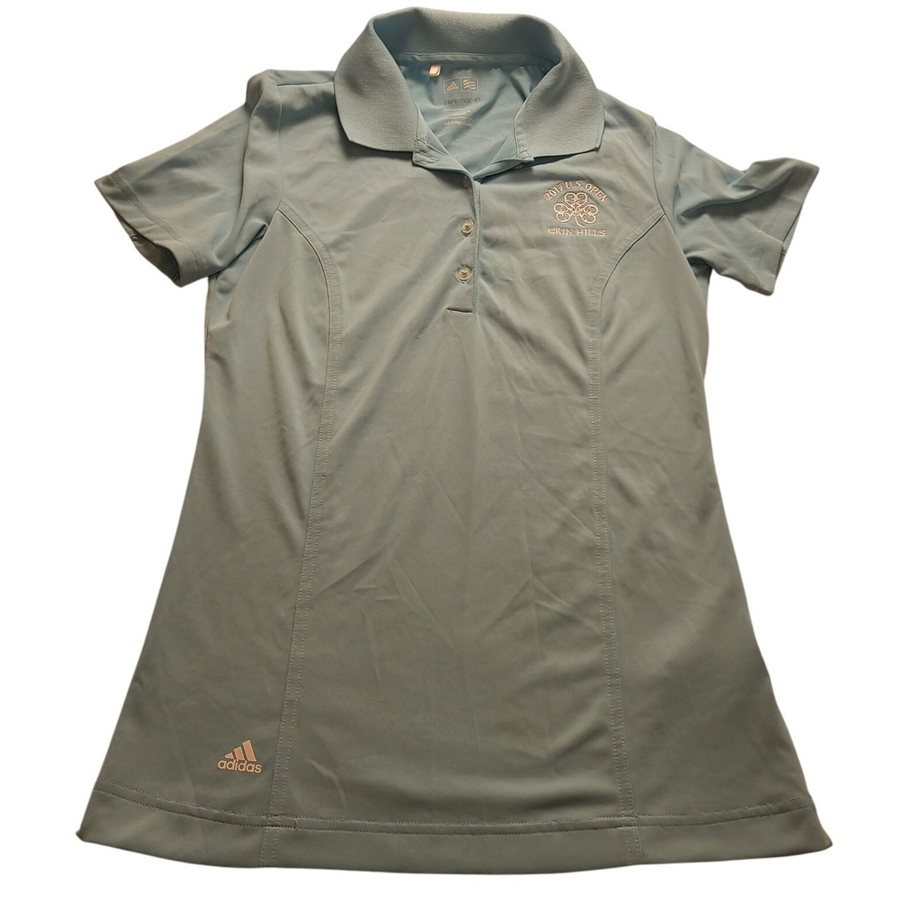 Adidas Golf Women's 2017 US Open Erin Hills Polo Shirt Blue Puremotion Small